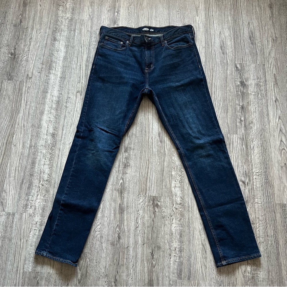 Old Navy Slim Built In Flex Blue Jeans Size 38” X 34”